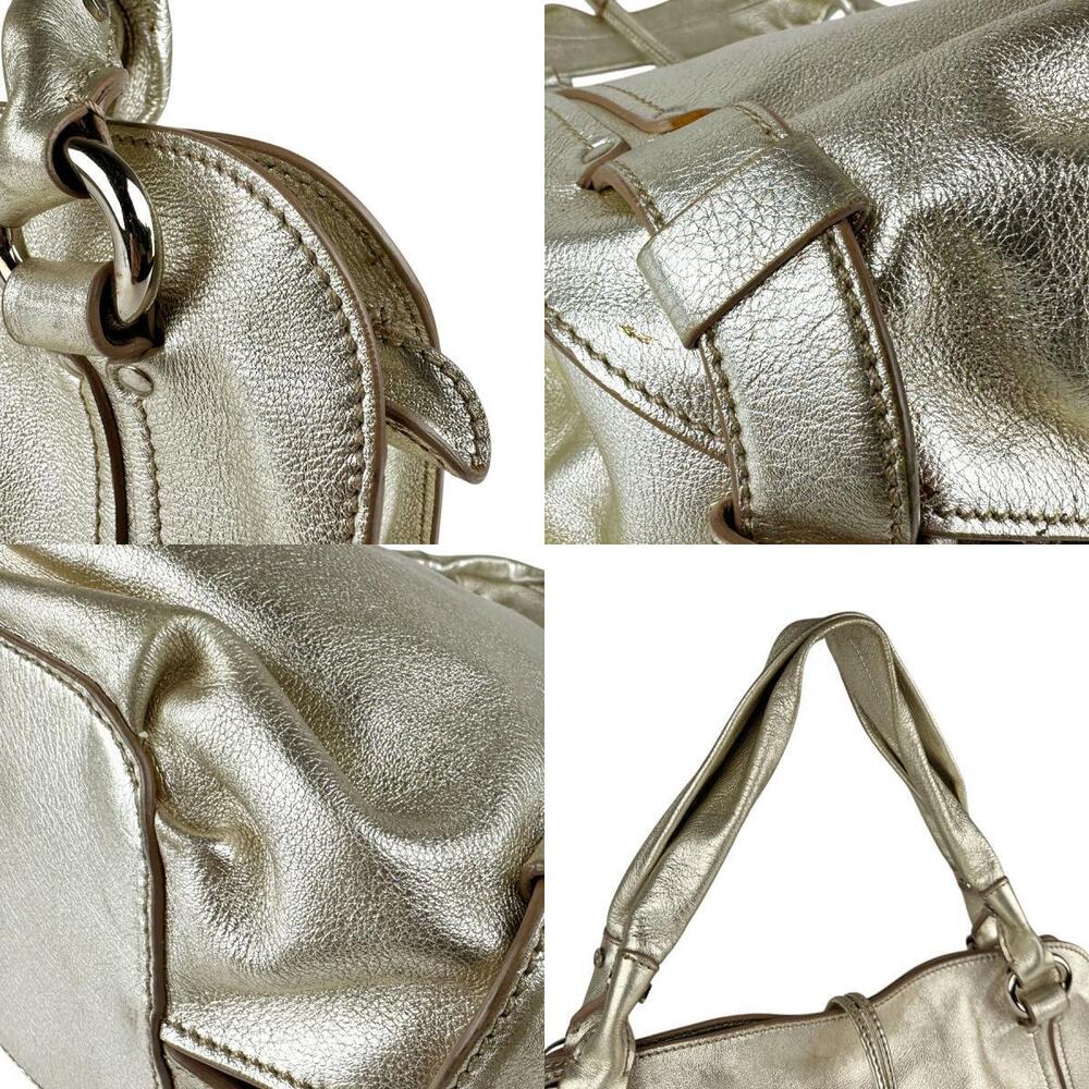 Celine handbag gold leather - Picture 4 of 4